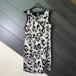 Ann Taylor Women's Leopard Print Sheath Dress Sleeveless Size 12 NWOT Classic